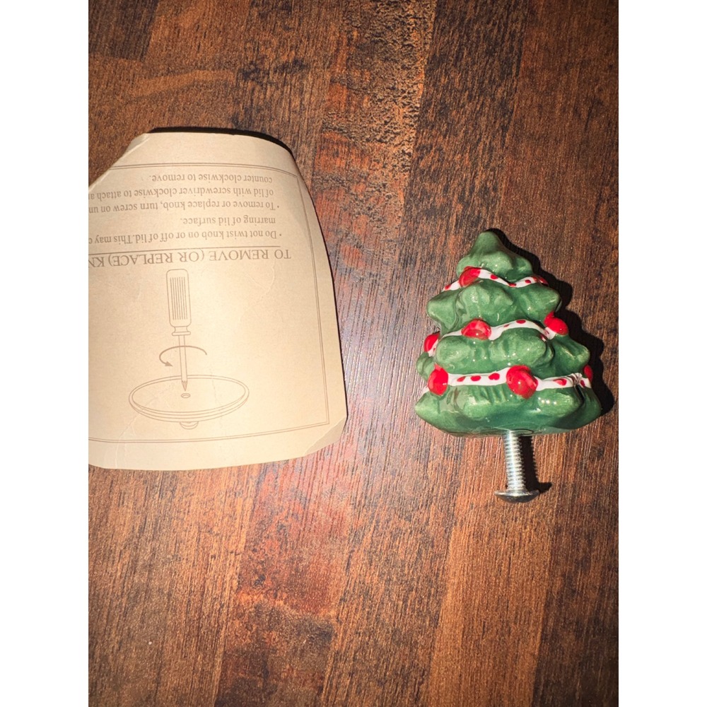 Longaberger Knob Holiday Tree Novelty Replacement Knob For Lid Christmas